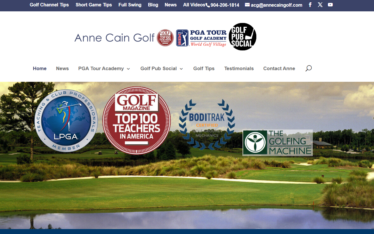 Anne Cain Golf website